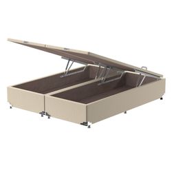 Box Baú Queen Bipartido Probel Luxo Suede