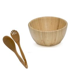 Saladeira de Bambu com 19cm acompanha pegadores - Ecologica