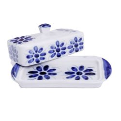Manteigueira retangular - Porcelana Monte Sião