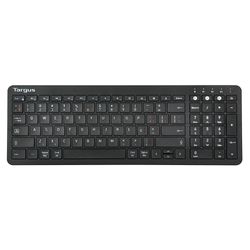 Teclado Sem Fio Midsize Antimicrobiano com Indicador de Bateria Dual Mode Bluetooth 5.1 + USB 2.4ghz Targus - AKB863