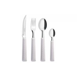 Faqueiro para ate 4 pessoas caixa, Rattan Branco 16 peças