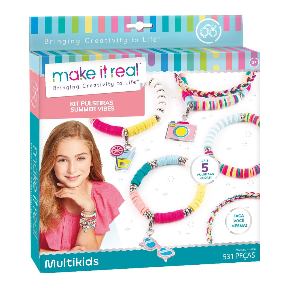 My Style By Make It Real Kit Pulseiras Summer Vibes 531 Peças