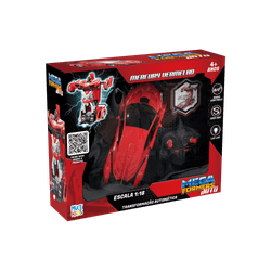 Carrinho Transformável Controle Remoto Megaformers Auto Mercury Vermelho Multikids - BR1649