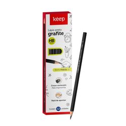 Lapis Preto HB s/ Borracha Caixa c/ 12 Unidades Keep - EI100