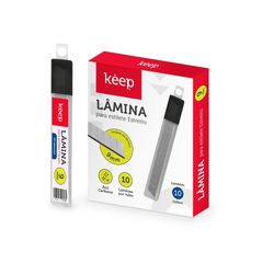 Lâmina para Estilete Estreito 9mm Tubo com 10 Peças Keep - EI168