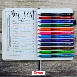 Caneta GEL ENERGEL Retratil 0.7MM Preta