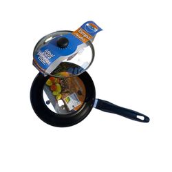 Frigideira alta 18 cm  Preta - antiaderente - com tampa