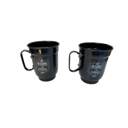 Canecas (2)  Preta Chopp cerveja aluminio 600 ml churrasco