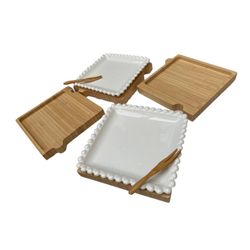 Petisqueira Montável com 4 nichos 2 porcelanas e 2 espatulas
