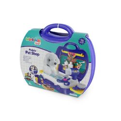 Maleta Workshop Jr Pet Shop com 16 Itens Roxo Multikids - BR772