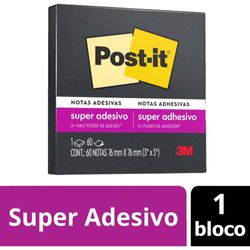 Bloco de Recado POST-IT 76X76MM Preto 60FLS.