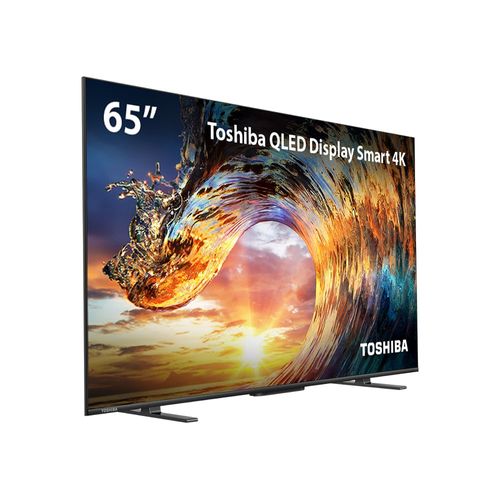 Smart TV Toshiba 65"QLED 4K, 3 HDMI 2 USB com Wifi e Espelhamento de Tela - TB015M