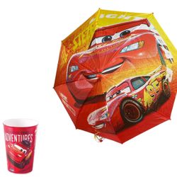 Fantastico Guarda Chuva Cars - modelo PREMIUM com copo CARS
