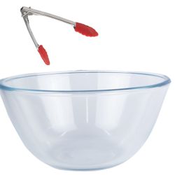 Saladeira em vidro Borosilicato 1,4 L  18x9 cm  com pegador