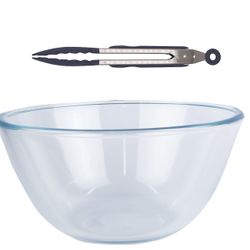 Saladeira em vidro Borosilicato 2.5 L  23x10,5  com pegador