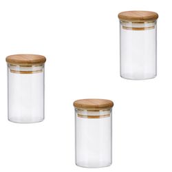 Conjunto de 3 potes Hermetico temperos chas 9x5 cm  Charmoso