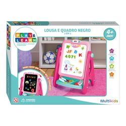 Lousa P/ Criança Magnética e Quadro Negro Play e Learn 2 em 1 Multikids - BR1767