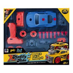 Carrinho de Brinquedo 2 em 1 com Ferramenta Turbo  Tools Mustang Azul Multikids - BR2161