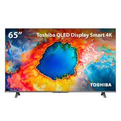 Smart TV QLED 65" 4K Toshiba 65C450NS Google TV 4 HDMI 2 USB Wi-Fi - TB036M