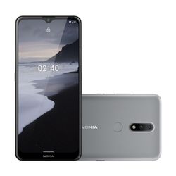 Smartphone Nokia 2.4 4G 64GB Tela HD+ 6.5 pol 3GB RAM Câm Dupla 13MP + Selfie 5MP Cinza - NK015OUT [Reembalado]