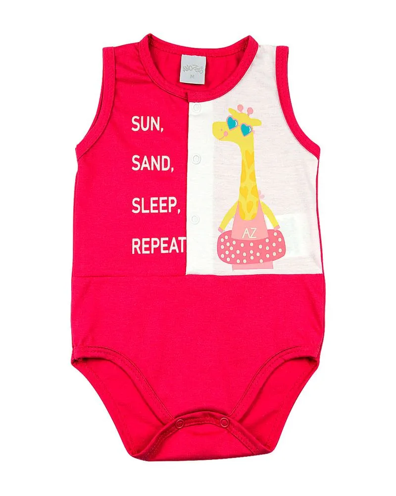 Body Bebê Malha Girafa Sun Sand Sleep
